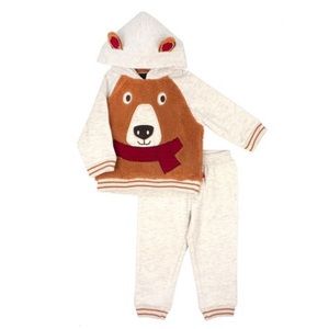 Bear Hoodie & Jogger Pants Set